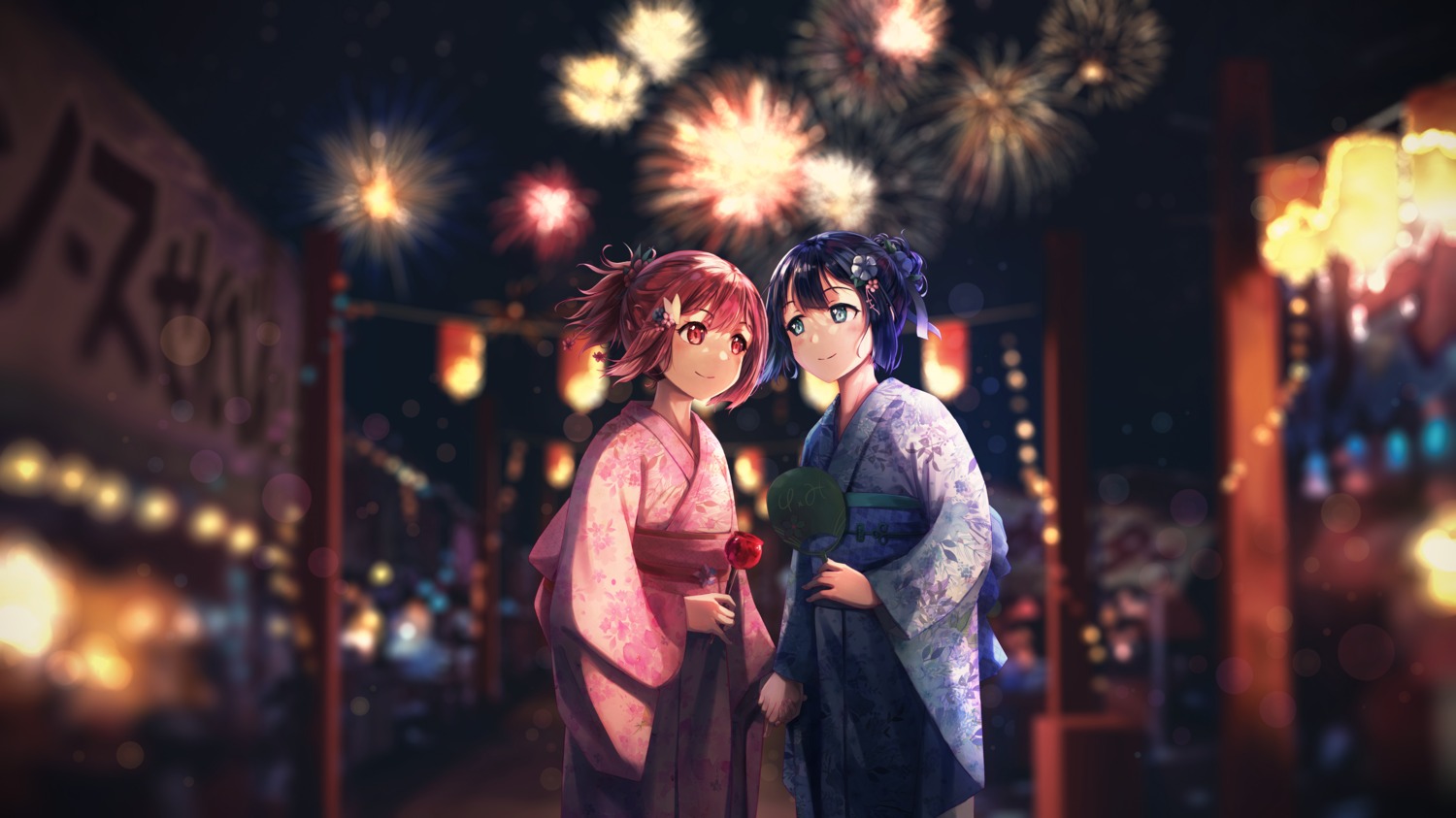 itaro, japanese_clothes, tougou_mimori, yuri, yuuki_yuuna, yuuki_yuuna_wa_yuusha_de_aru