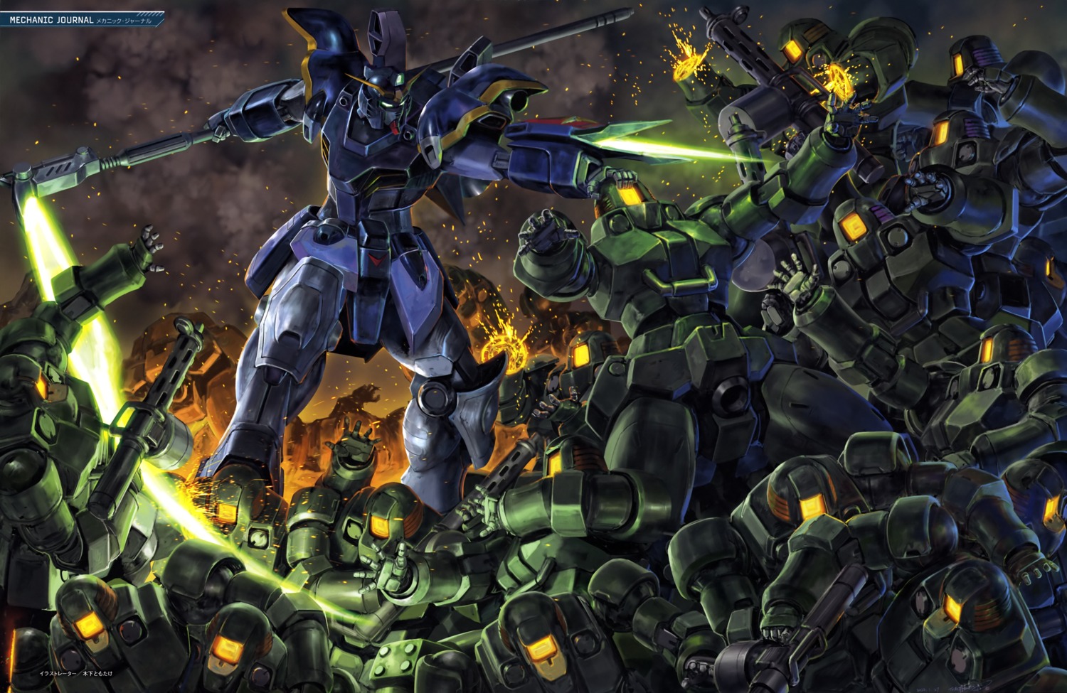 gundam, gundam_deathscythe, gundam_wing, mecha, weapon