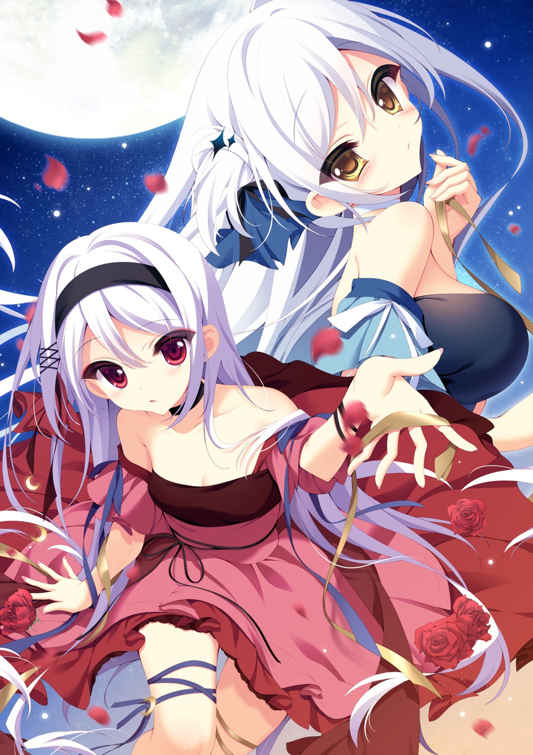 dress, garter, meikei_no_lupercalia, no_bra, sushimekabu, uguisukagura