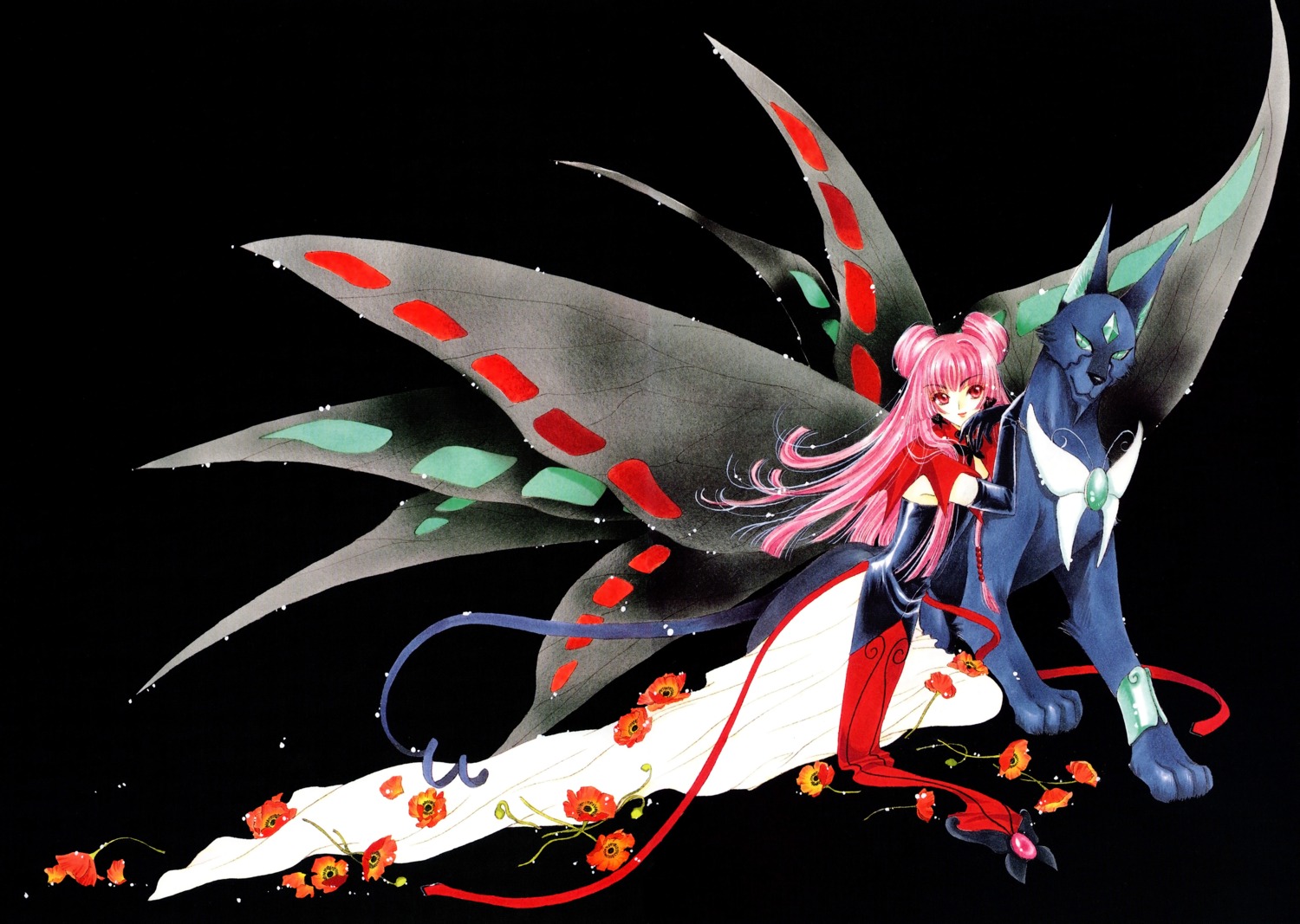 card_captor_sakura, clamp, fixed, ruby_moon, spinel_sun, wings