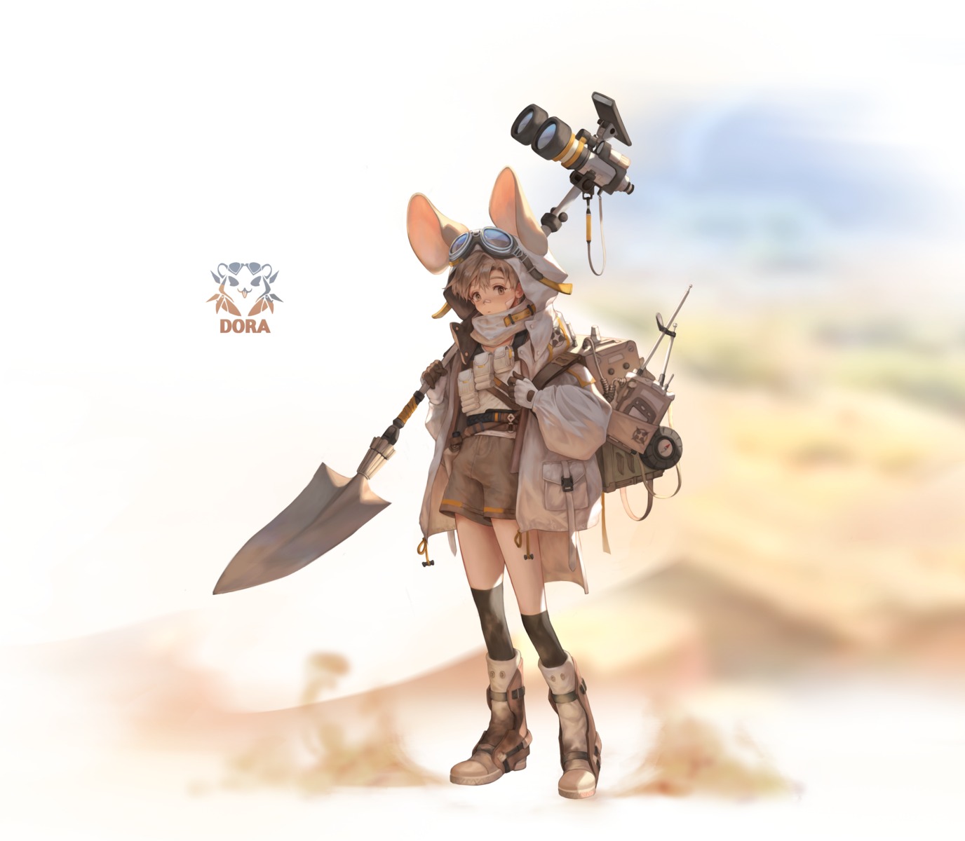 animal_ears, dora_(garyeong), thighhighs