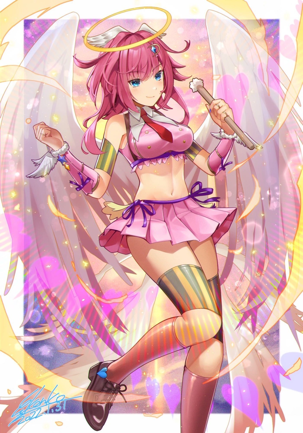 angel, kenko_(a143016), weapon, wings