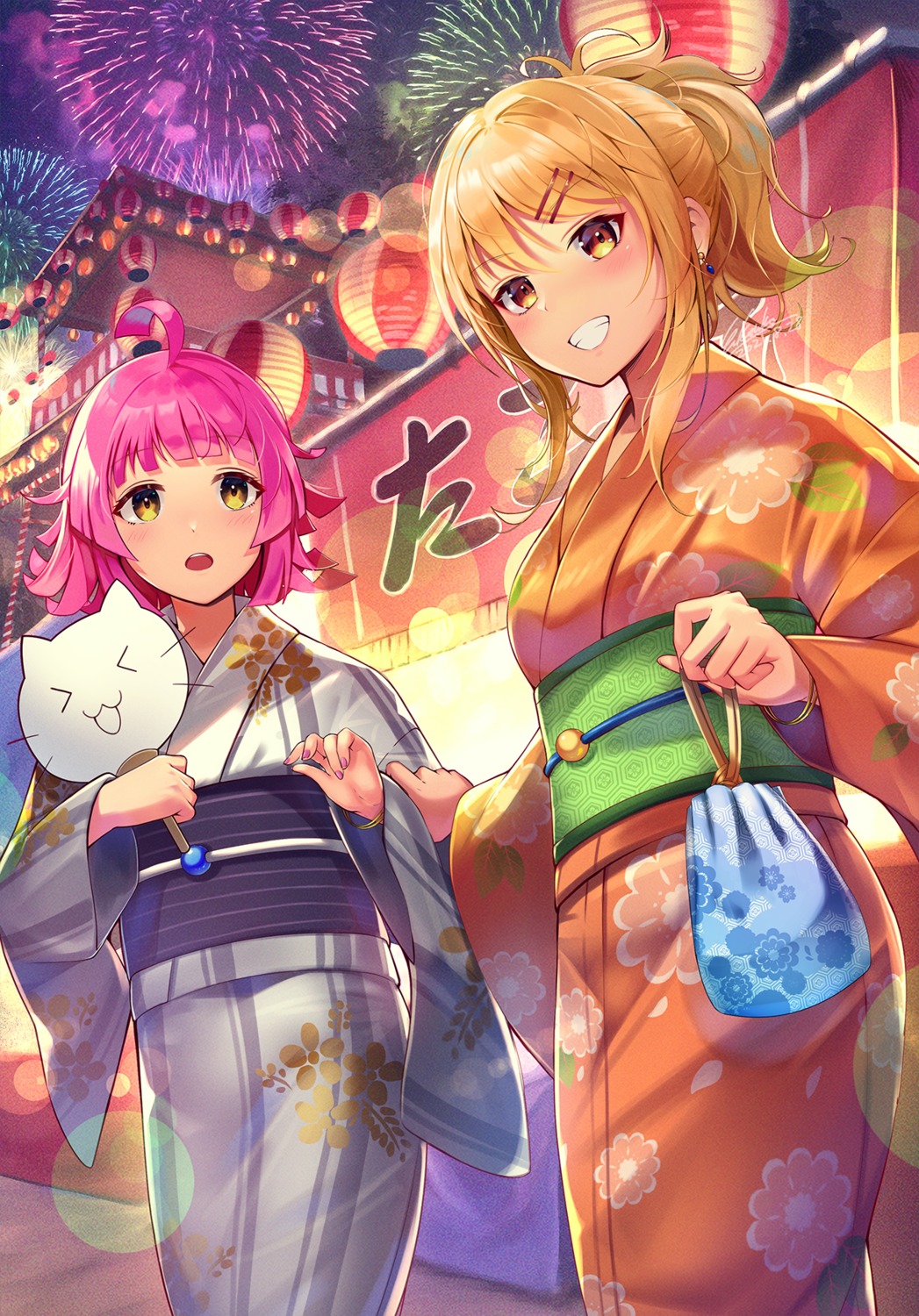 kenko_(a143016), love_live!_(series), love_live!_nijigasaki_gakuen_school_idol_doukoukai, miyashita_ai, tennouji_rina, yukata