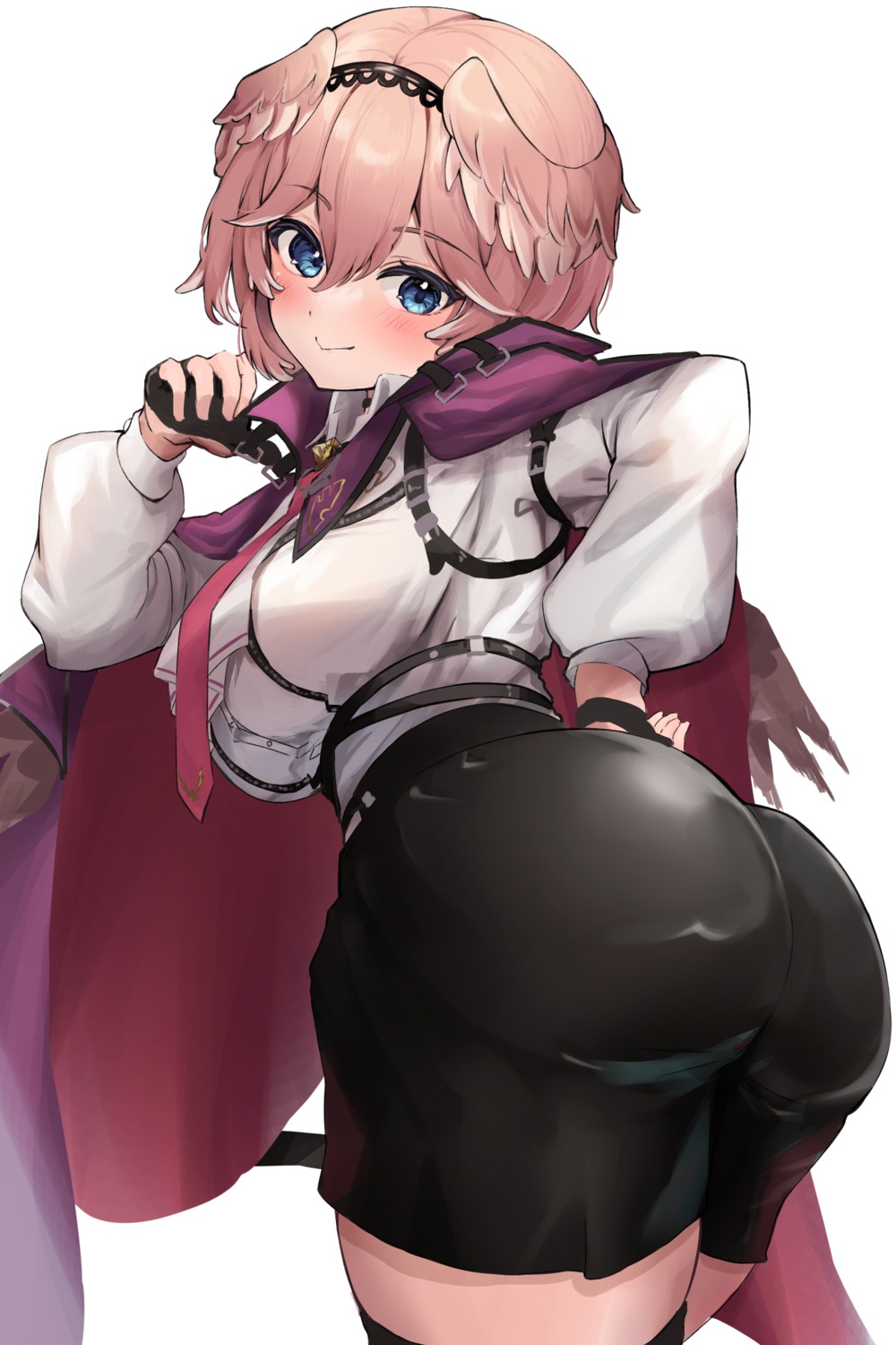 ass, hololive, takane_lui, tetora_teapot, uniform, wings