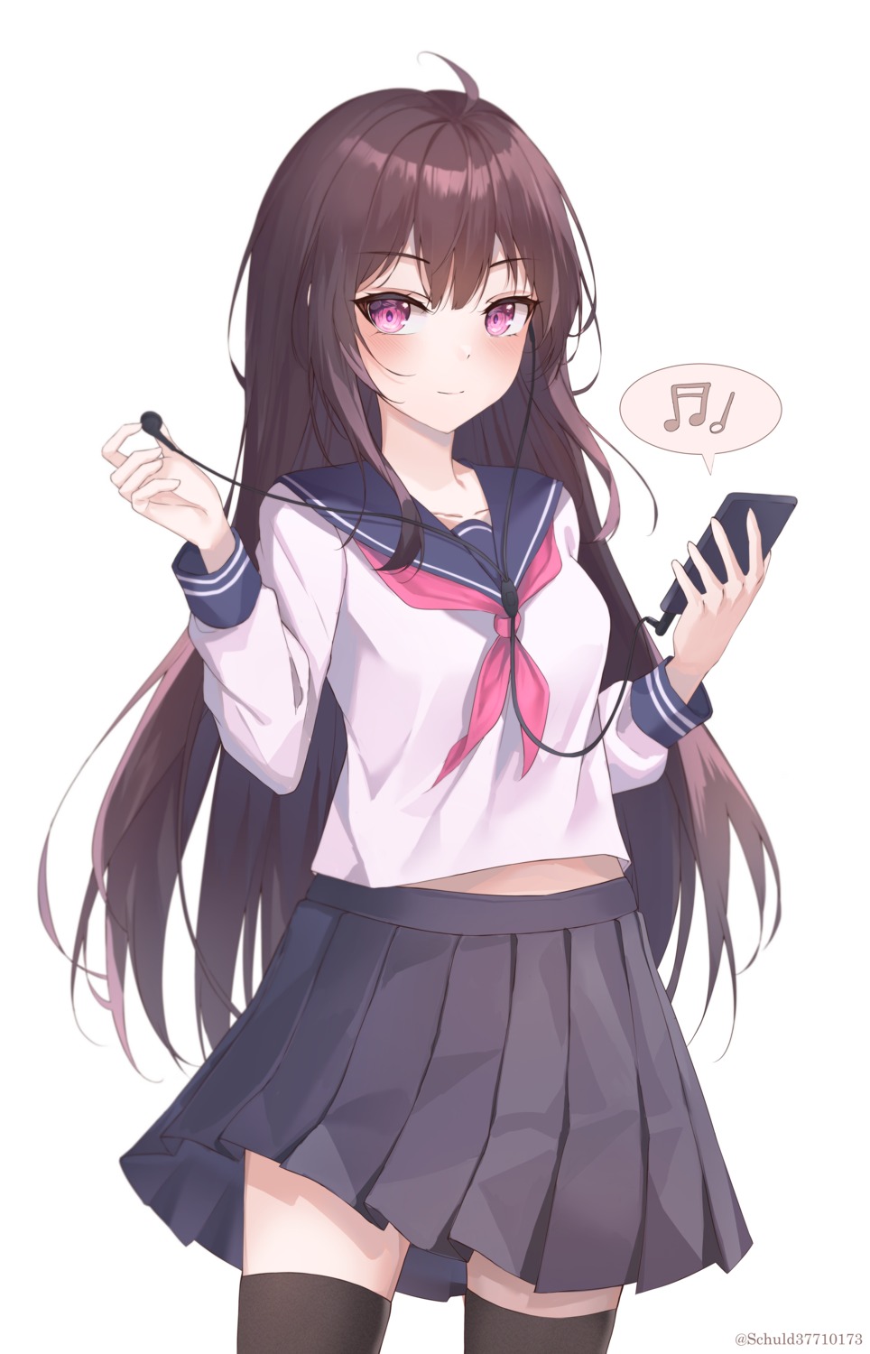 schuld, seifuku, thighhighs