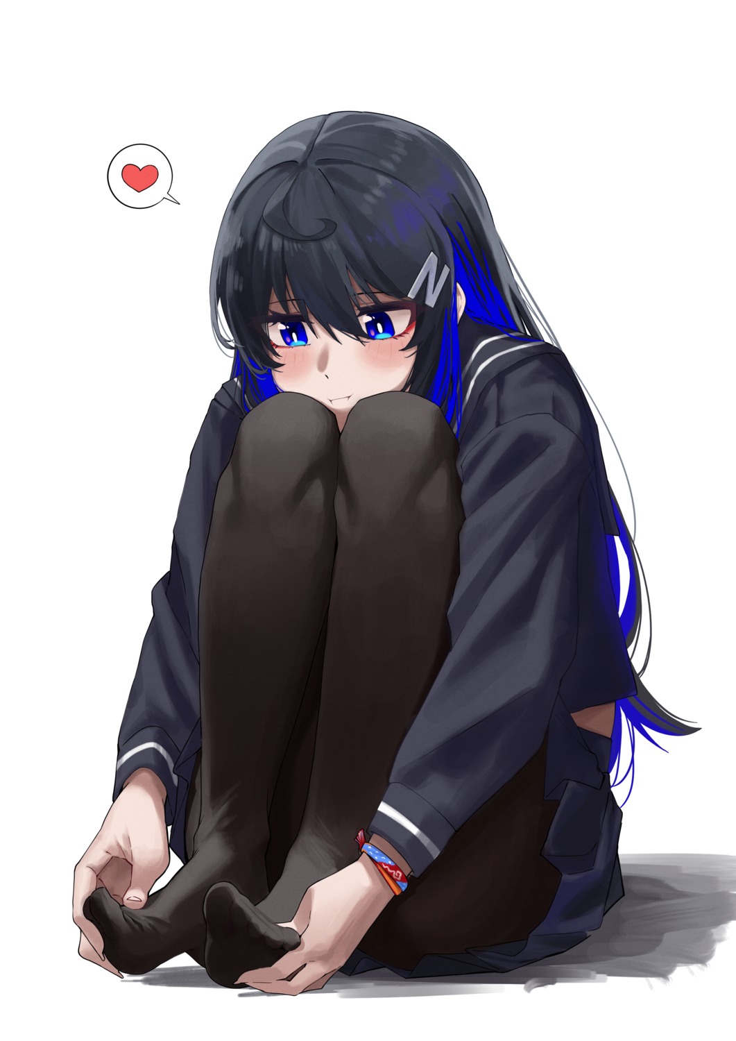 dierbeibanjia, feet, pantyhose, seifuku, tagme