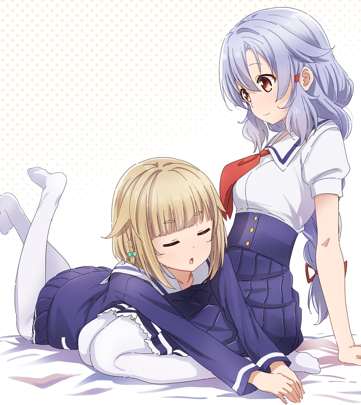 abe_azumi, abe_kanari, high_school_fleet, kawano_tsubame, pantyhose, seifuku, yuri