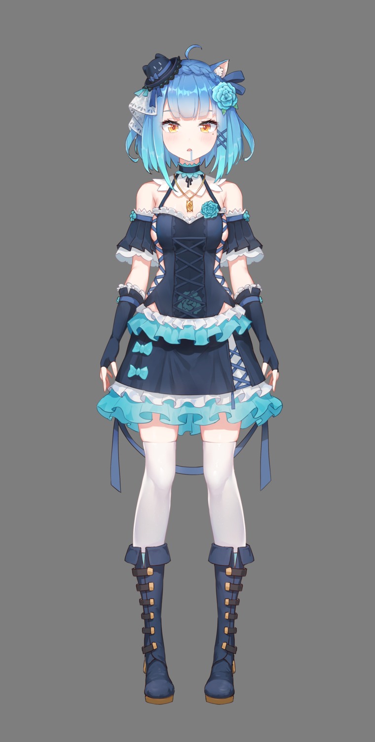 animal_ears, catxuan, nekomimi, thighhighs, transparent_png