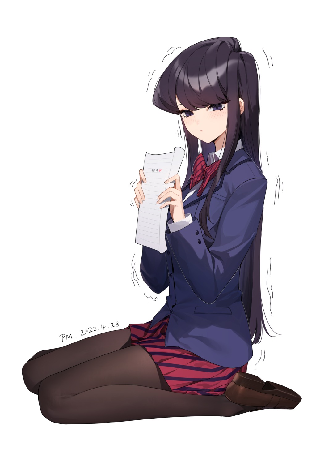 guangsupaomian, komi-san_wa_komyushou_desu., komi_shouko, pantyhose, seifuku