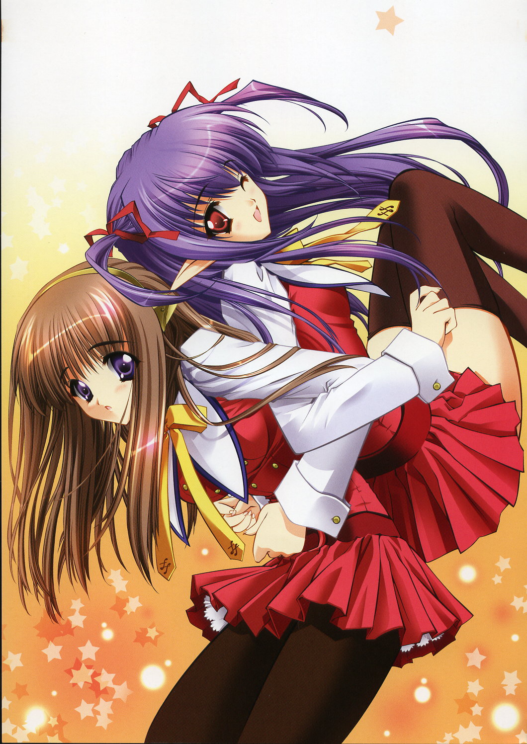 carnelian, elf, fairy_factory, jpeg_artifacts, pantyhose, pointy_ears, seifuku, seika