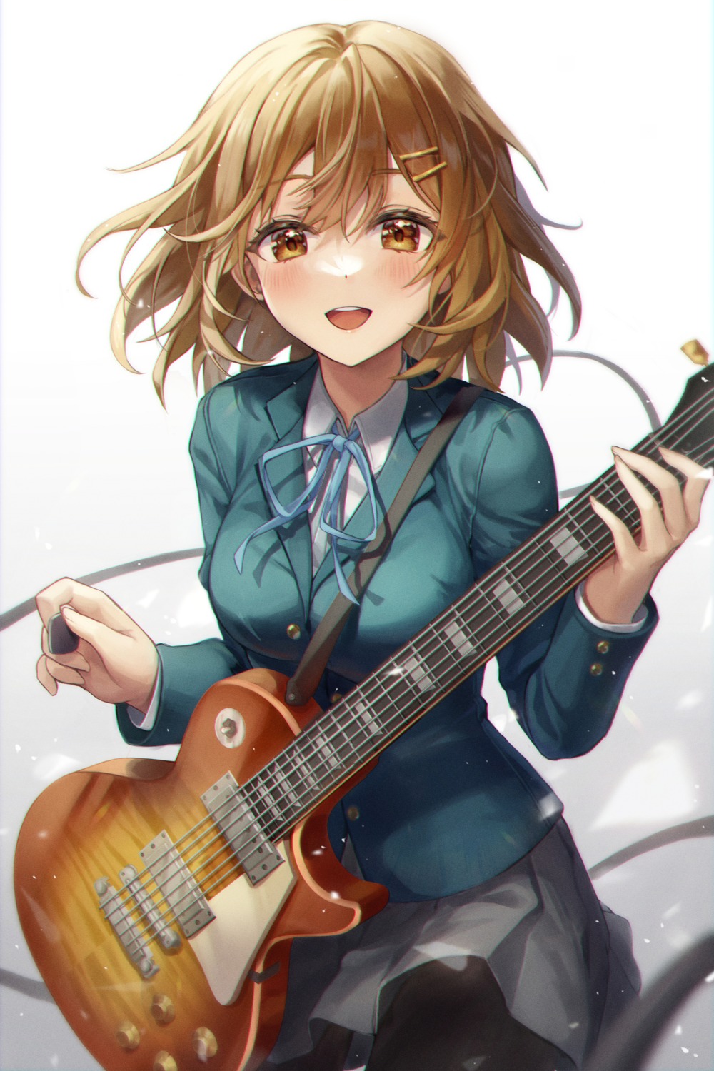aibek, guitar, hirasawa_yui, k-on!, pantyhose, seifuku