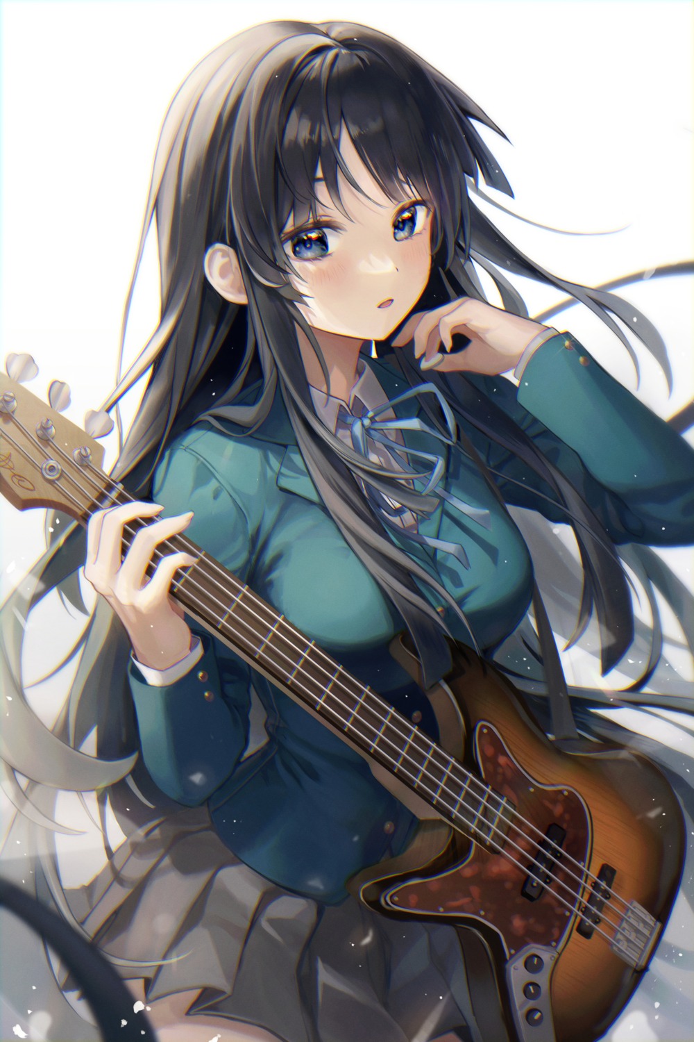aibek, akiyama_mio, guitar, k-on!, seifuku