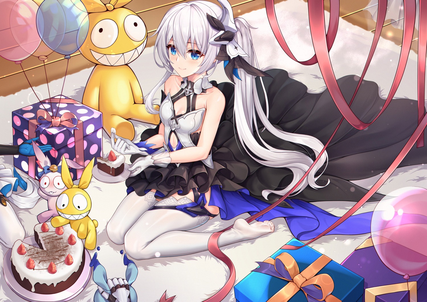 benghuai_xueyuan, bronya_zaychik, dress, honkai_impact, theresa_apocalypse, thighhighs, yiduan_zhu