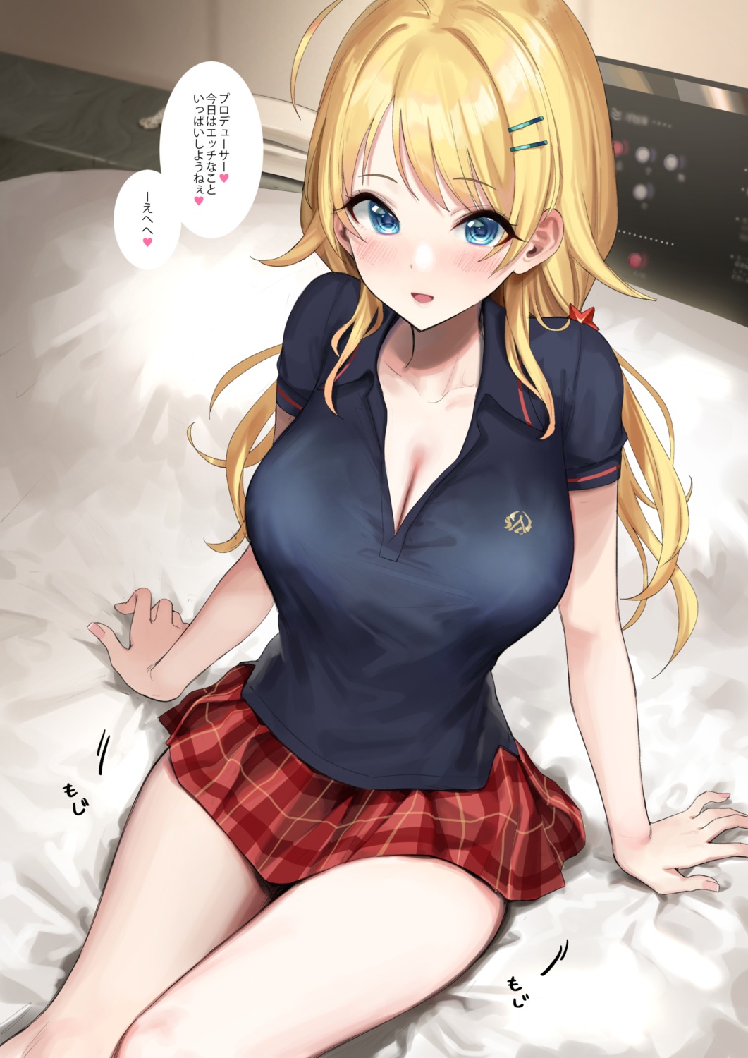cleavage, hachimiya_meguru, mirei, seifuku, the_idolm@ster, the_idolm@ster_shiny_colors