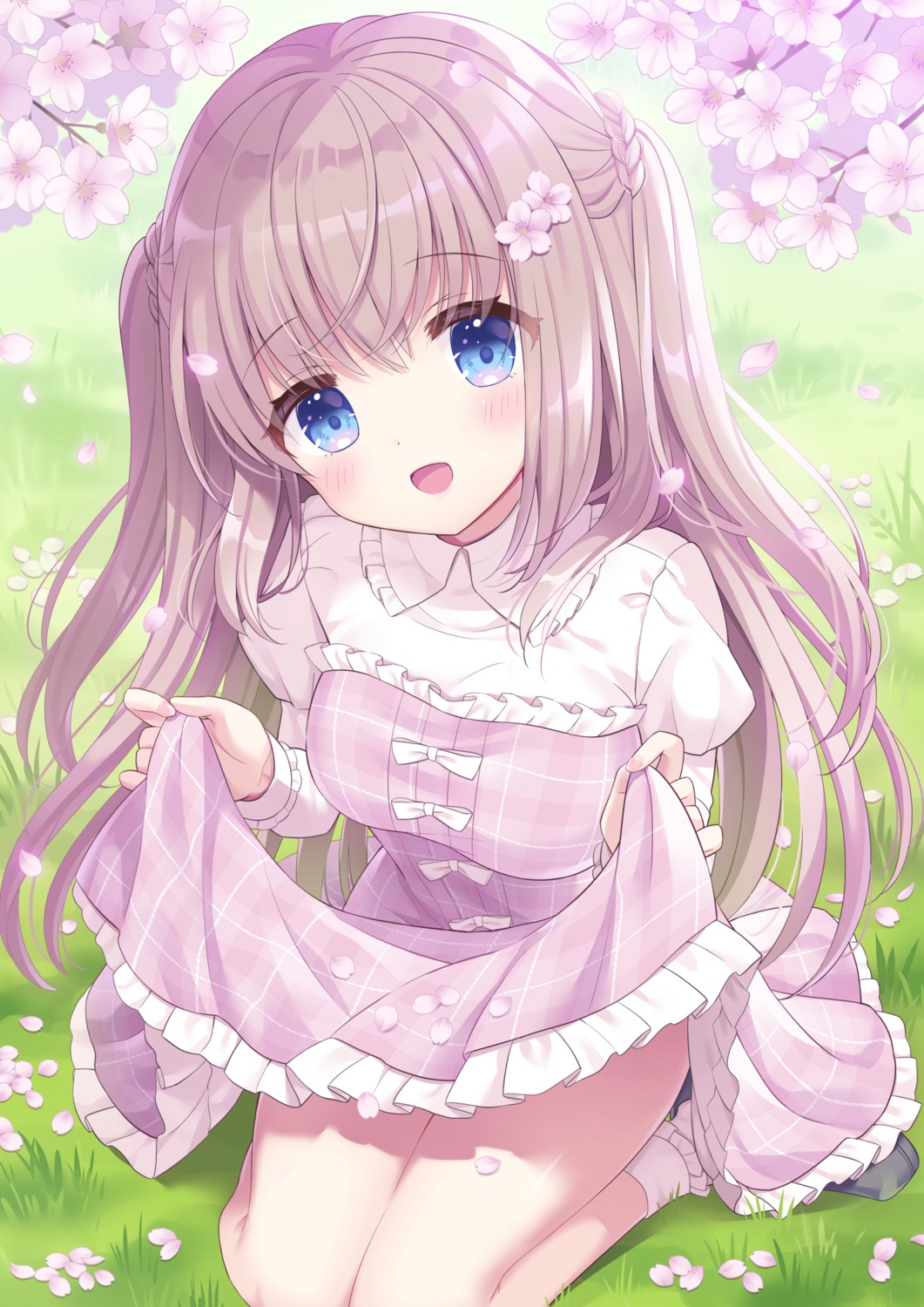 dress, hoshimame_mana, skirt_lift