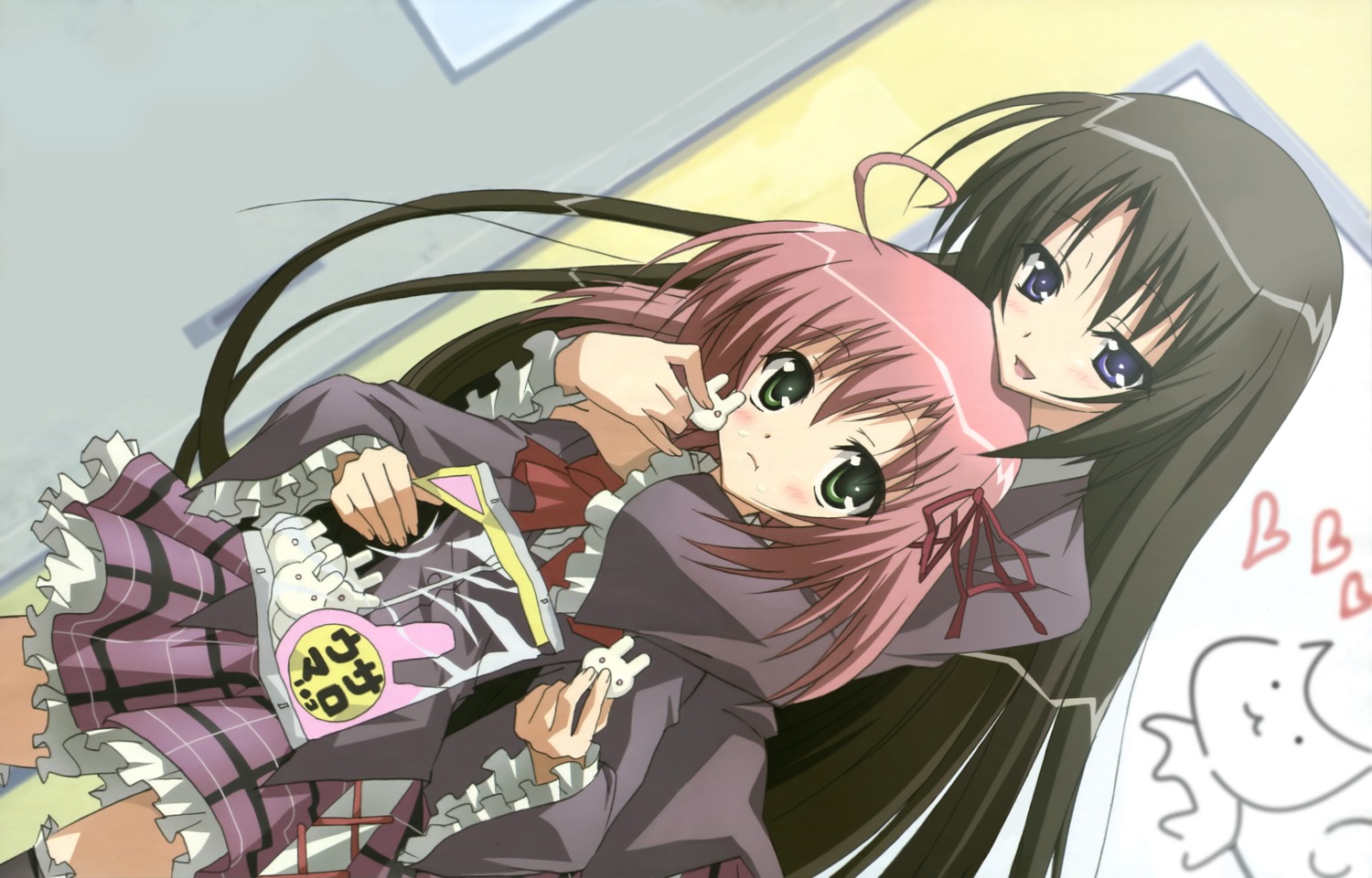 akaba_chizuru, detexted, ishikawa_youichi, sakurano_kurimu, seifuku, seitokai_no_ichizon