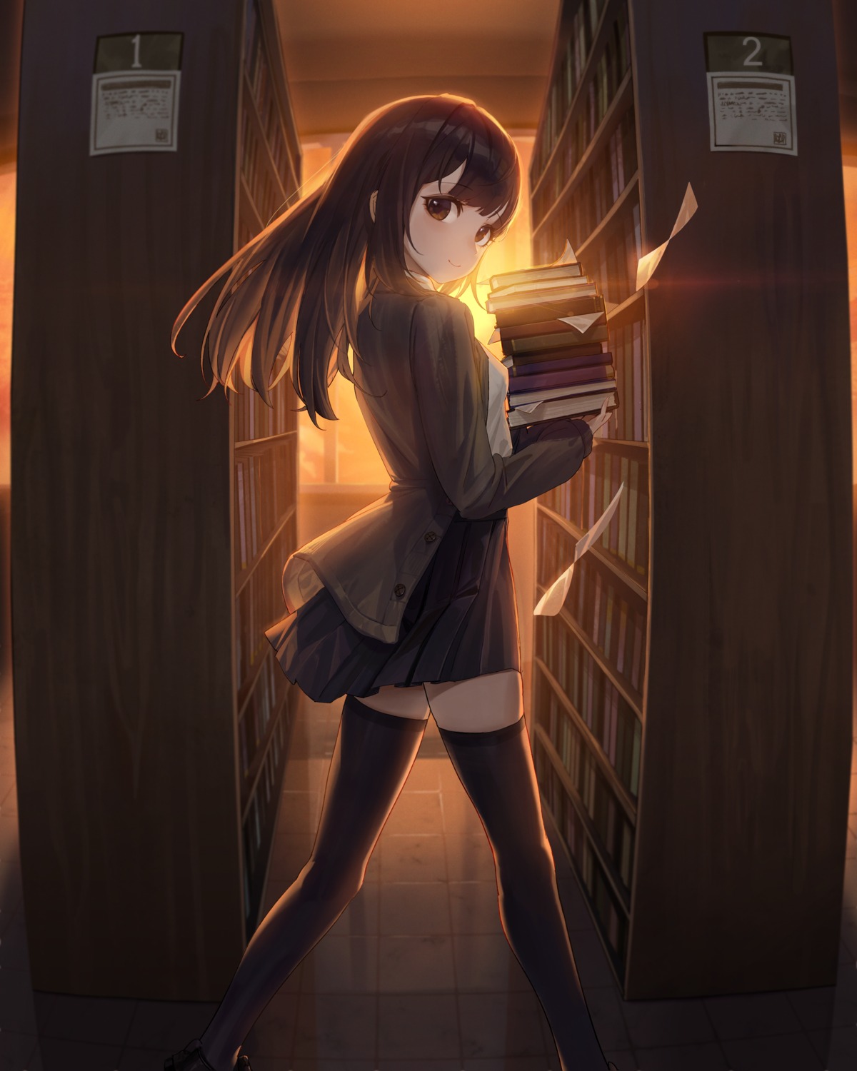 cryturtle, seifuku, sweater, thighhighs