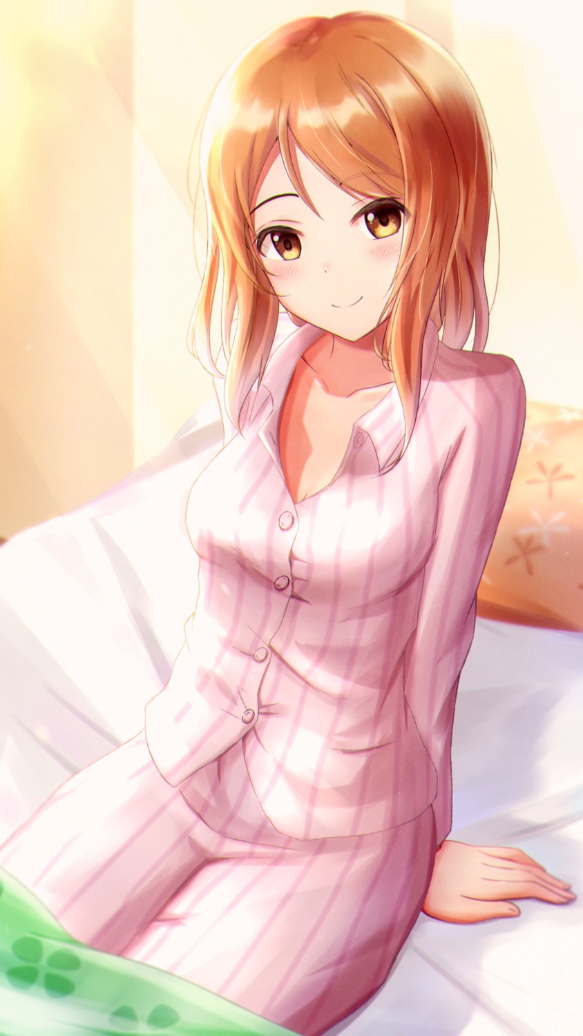 cleavage, houjou_karen, masuku_(saint_mask), pajama, the_idolm@ster, the_idolm@ster_cinderella_girls