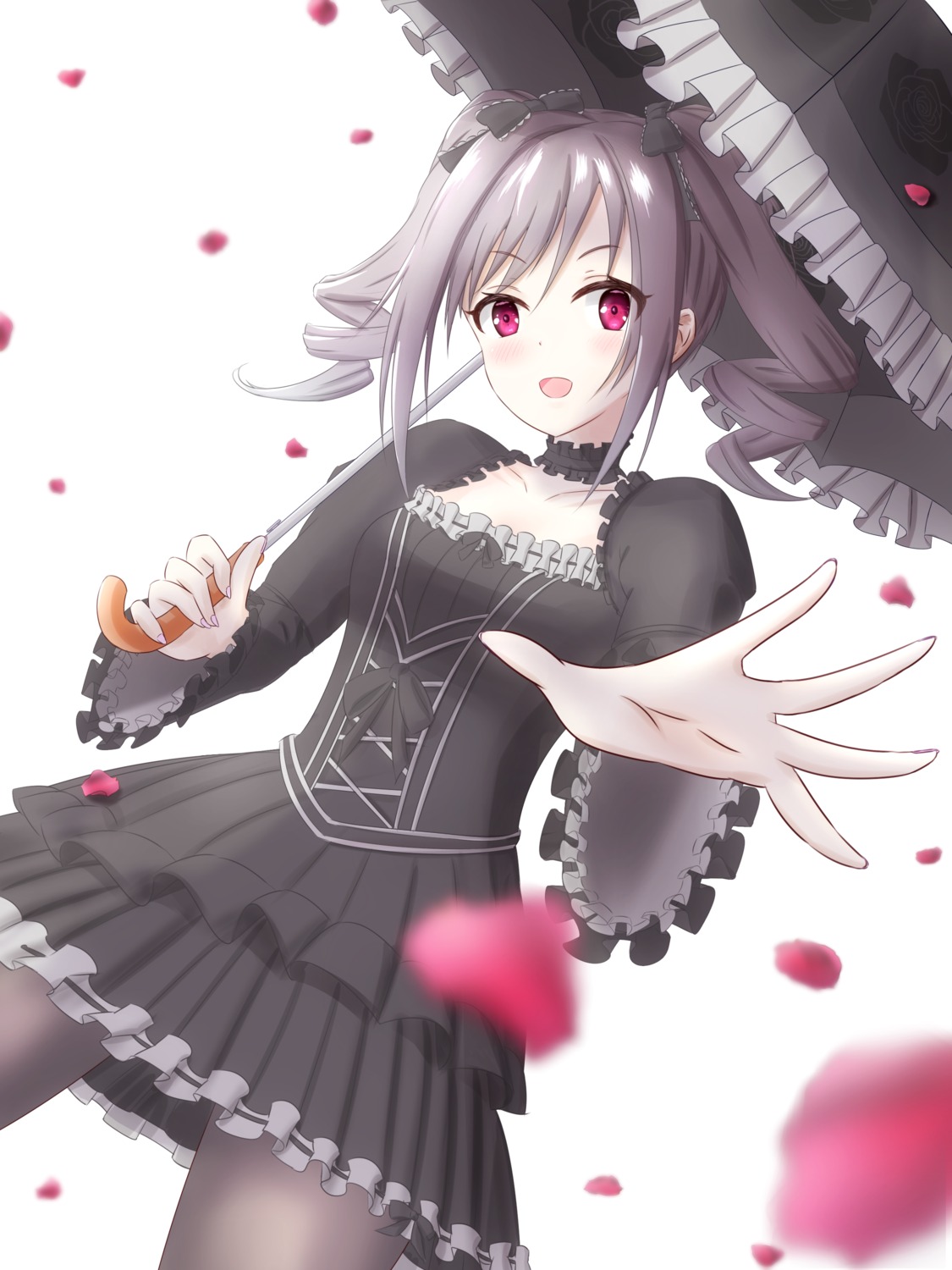 dress, gothic_lolita, kanzaki_ranko, lolita_fashion, masuku_(saint_mask), pantyhose, the_idolm@ster, the_idolm@ster_cinderella_girls