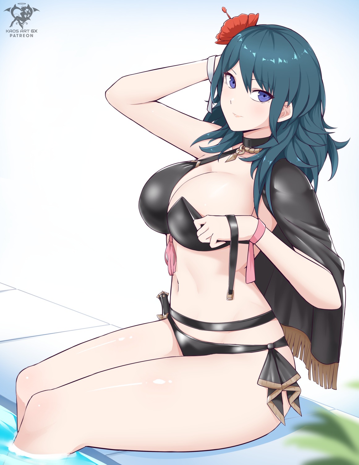 bikini, byleth_(fire_emblem), fire_emblem, fire_emblem_three_houses, kaos_art, swimsuits, undressing, wet