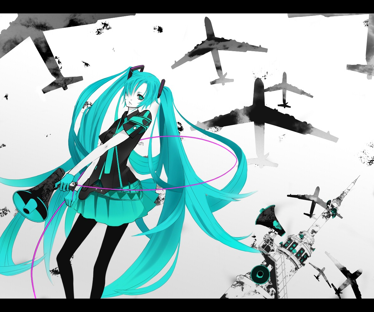 hatsune_miku, koi_wa_sensou_(vocaloid), minevi, vocaloid