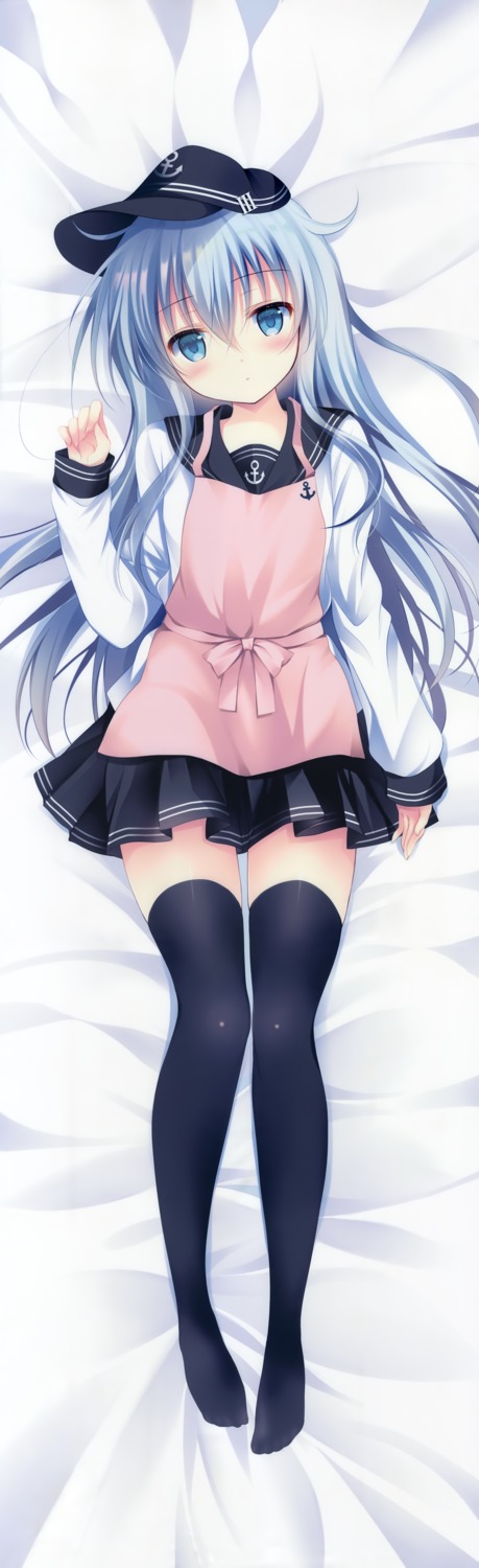 dakimakura, hibiki_(kancolle), kantai_collection, milk_bar, seifuku, shirogane_hina, thighhighs