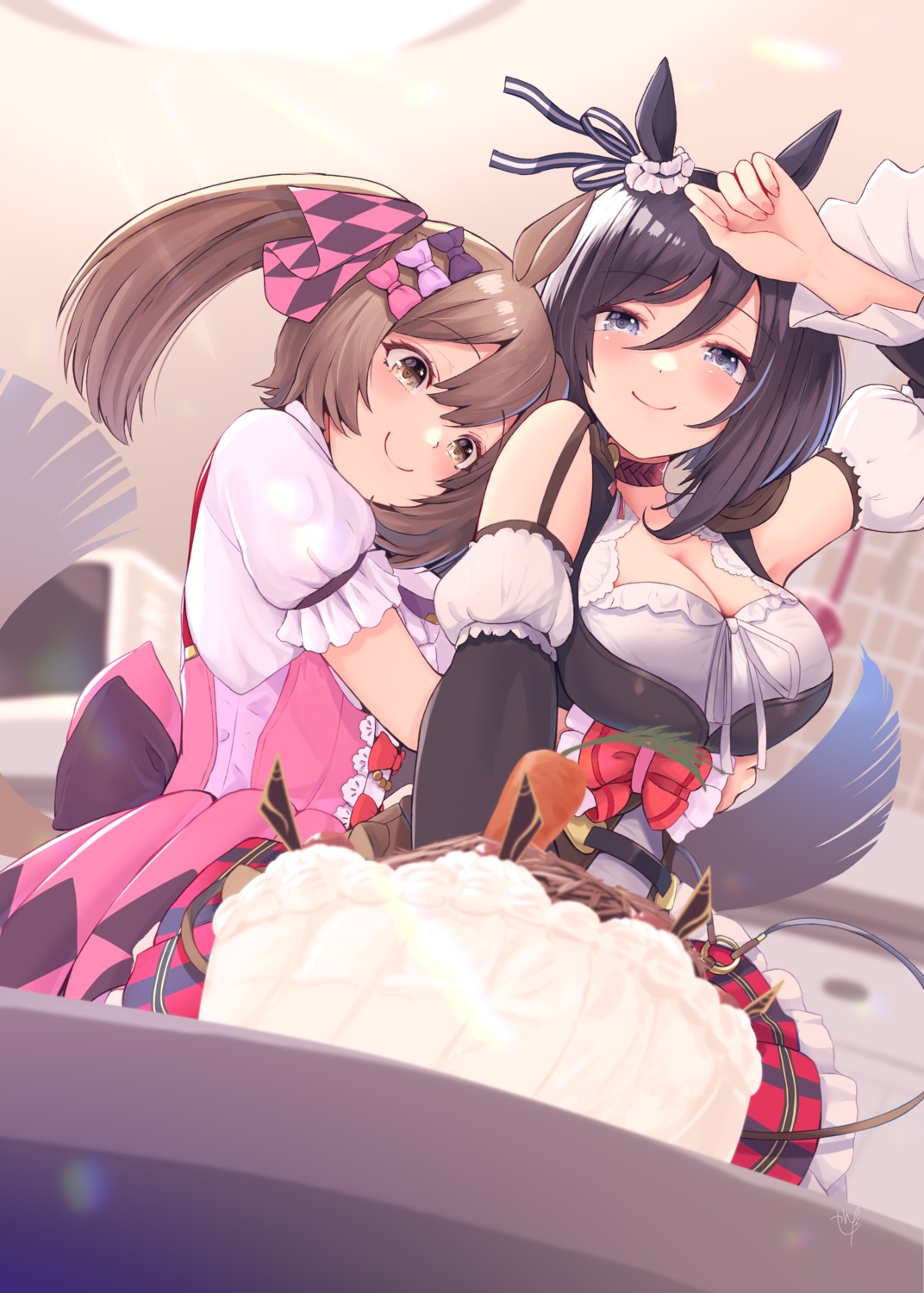 animal_ears, eishin_flash_(umamusume), narushima_kanna, smart_falcon_(umamusume), tail, uma_musume_pretty_derby
