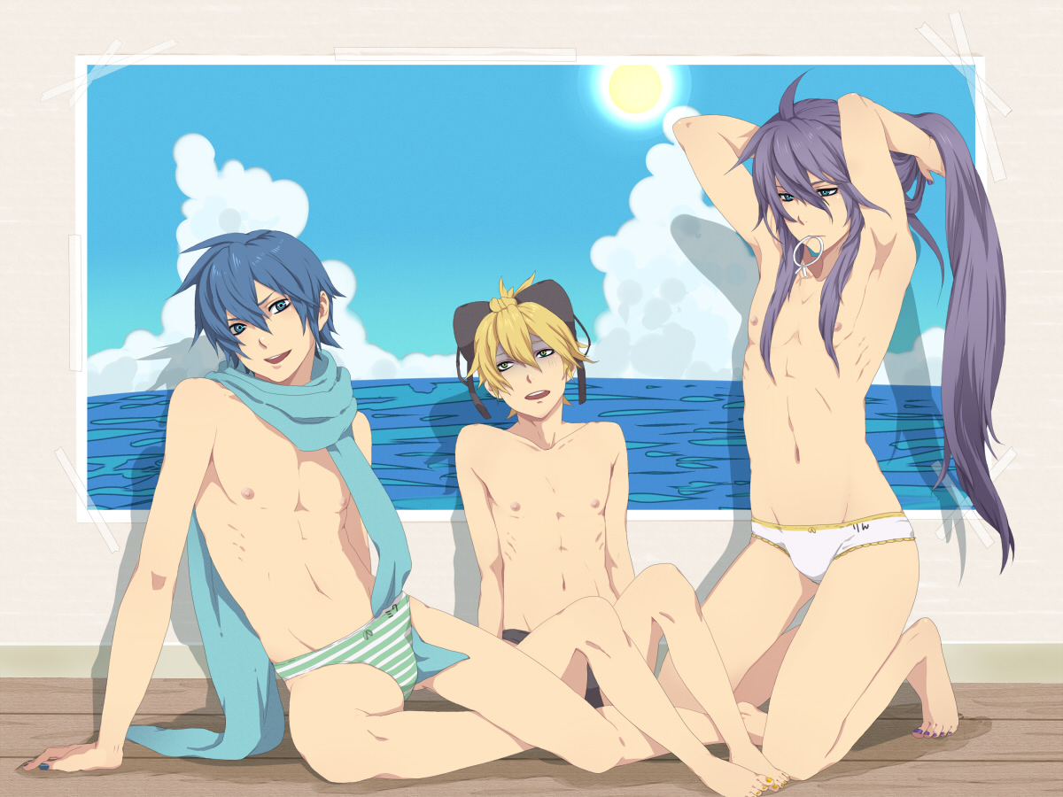kagamine_len, kaito, kamui_gakupo, male, nayu, vocaloid