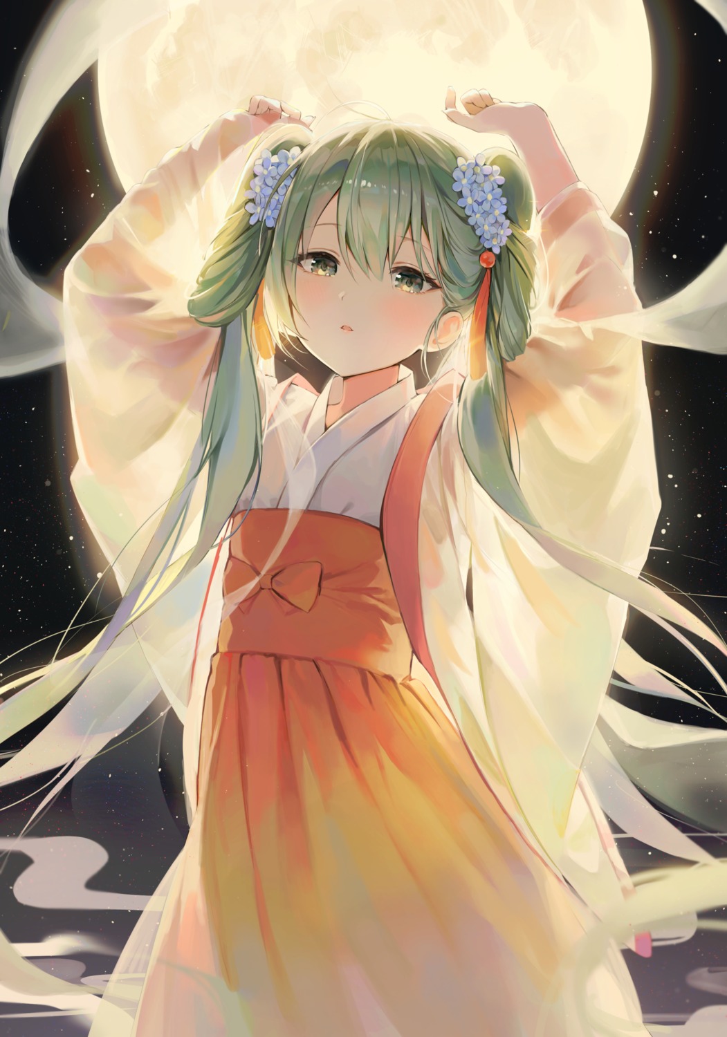 asian_clothes, chuushuu_meigetsu_miku, eso_(toory), hatsune_miku, see_through, vocaloid