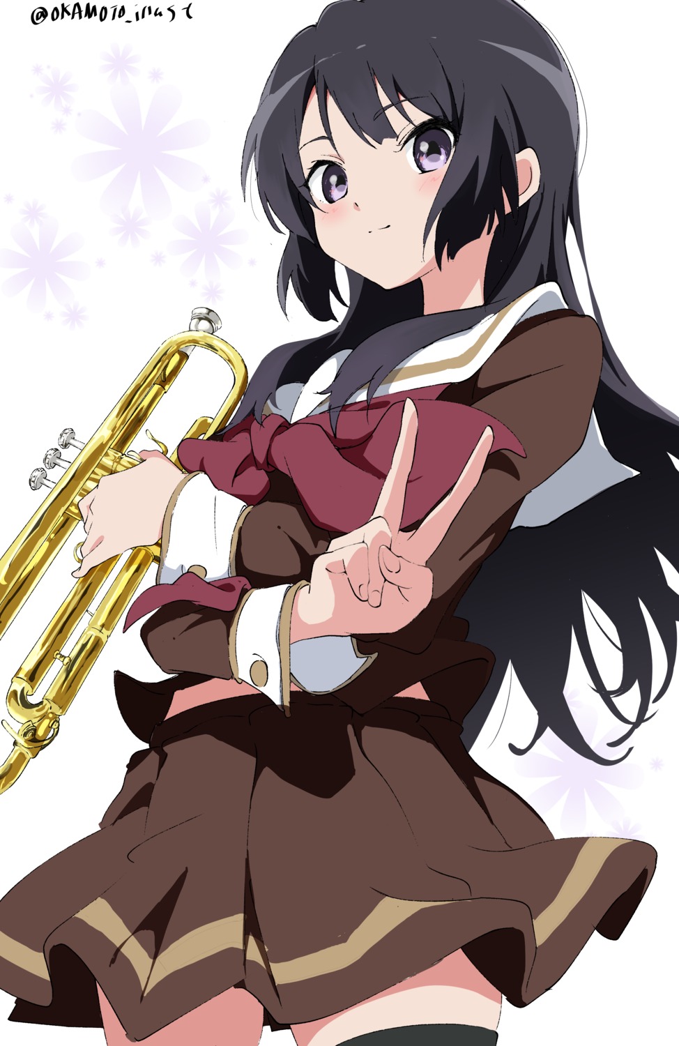 hibike!_euphonium, kousaka_reina, seifuku, thighhighs, white_gorilla_(okamoto)