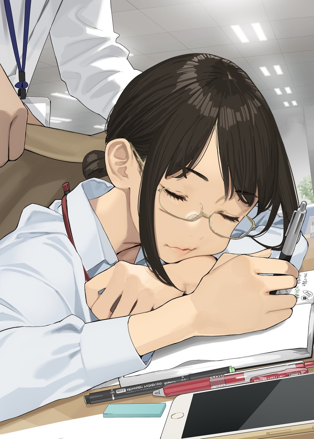 douki-chan, douki-kun, dress_shirt, ganbare_douki-chan, megane, yom