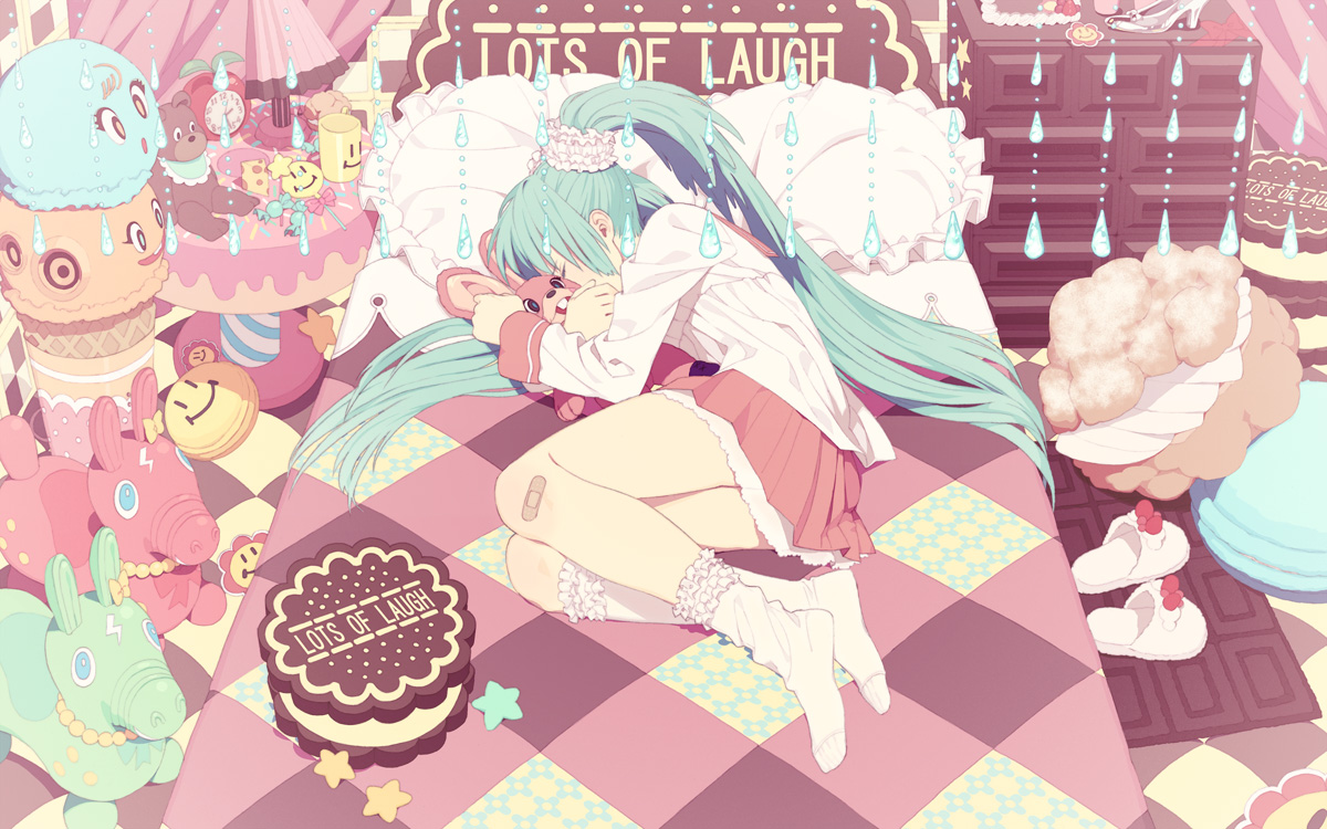 hatsune_miku, honya_lala, lots_of_laugh_(vocaloid), vocaloid