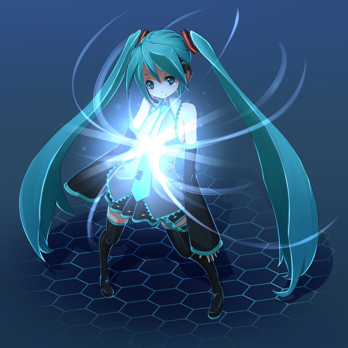 hatsune_miku, nacl, thighhighs, vocaloid