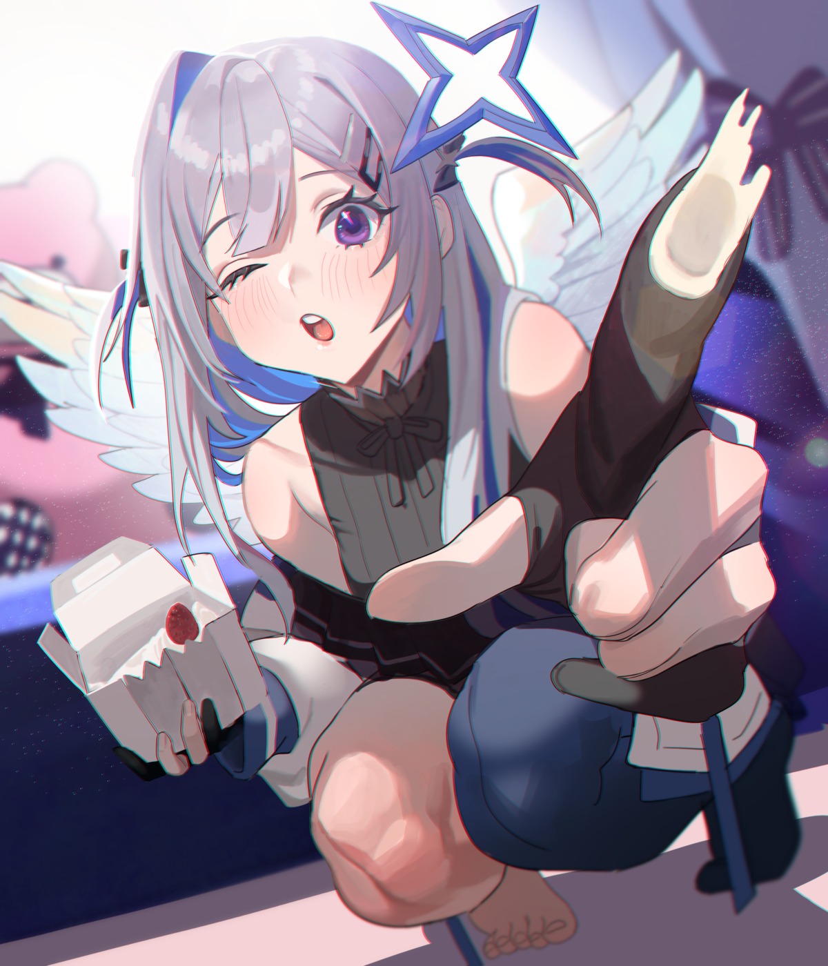 amane_kanata, angel, hololive, jiki_(gkdlfnzo1245), wings