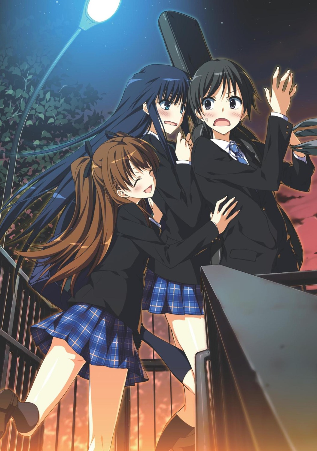 2c=galore, kitahara_haruki, ogiso_setsuna, seifuku, touma_kazusa, white_album, white_album_2