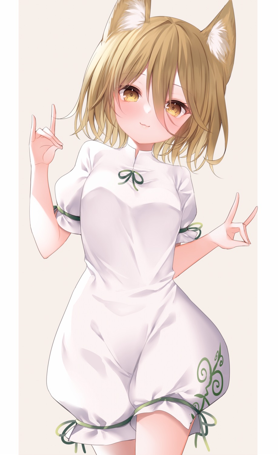 animal_ears, asian_clothes, kitsune, komomo_(ptkrx), kudamaki_tsukasa, touhou