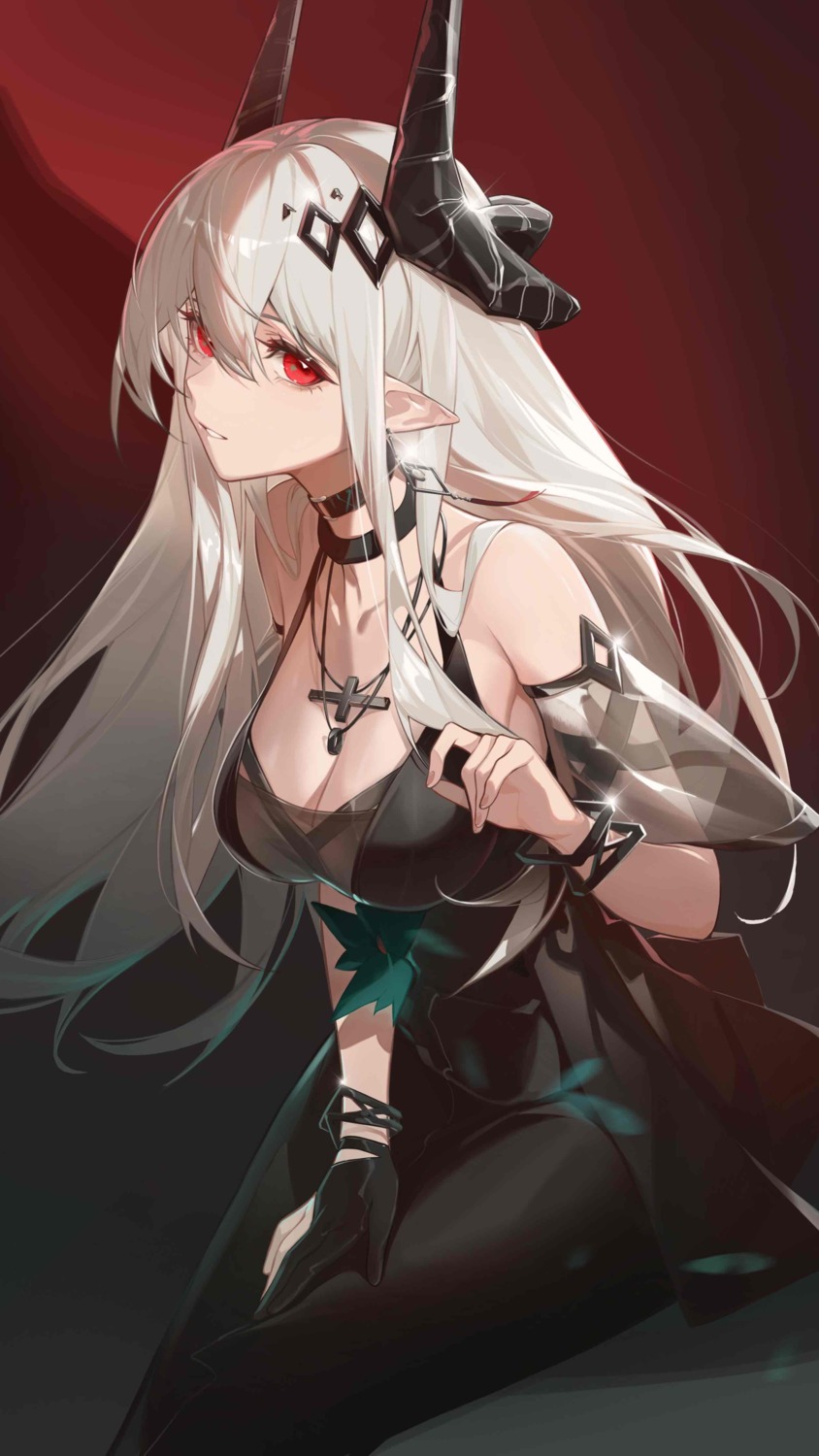arknights, horns, mudrock_(arknights), pointy_ears, xianyu_liang