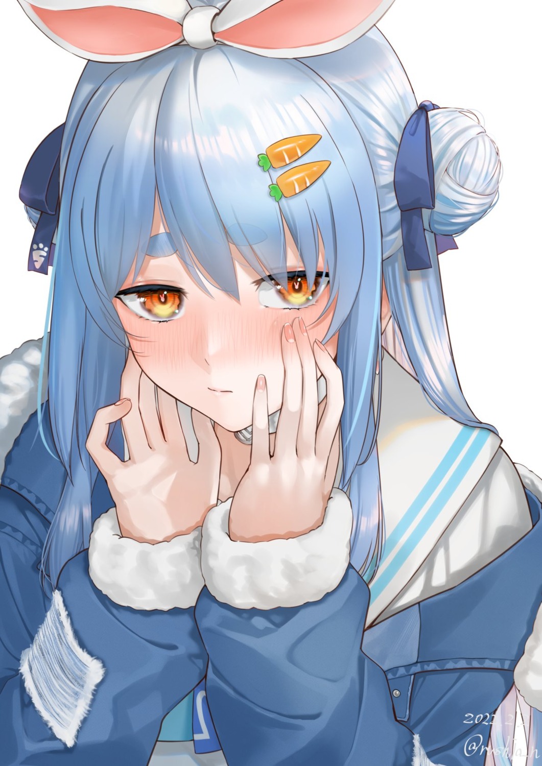 animal_ears, bunny_ears, hololive, rushian, seifuku, usada_pekora