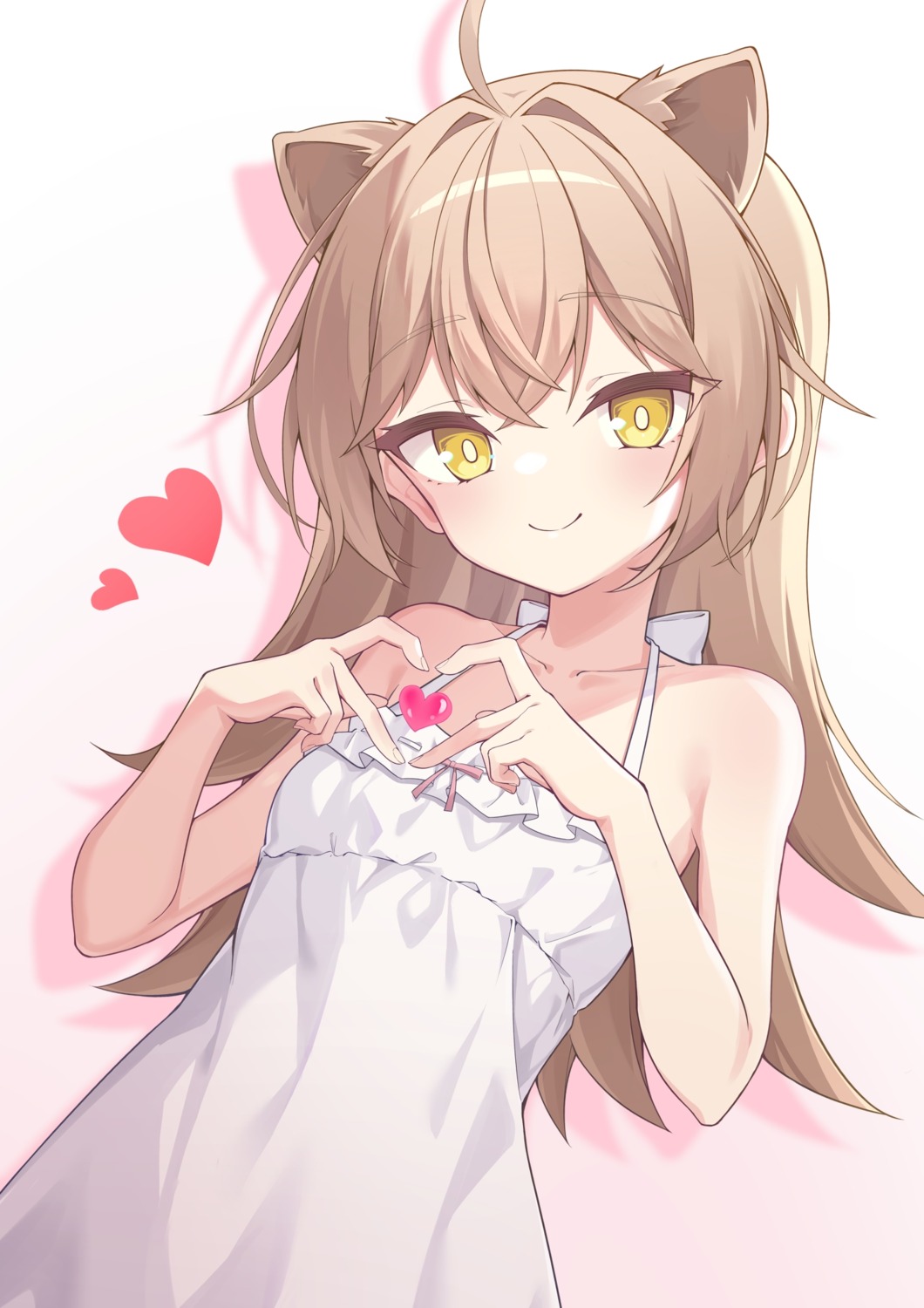 animal_ears, dress, indie_virtual_youtuber, quarterlift, rurudo_lion, summer_dress