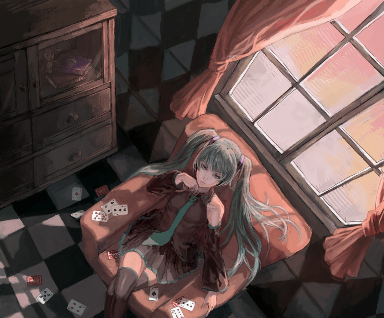 hatsune_miku, tanukiudon-umai, vocaloid, wallpaper