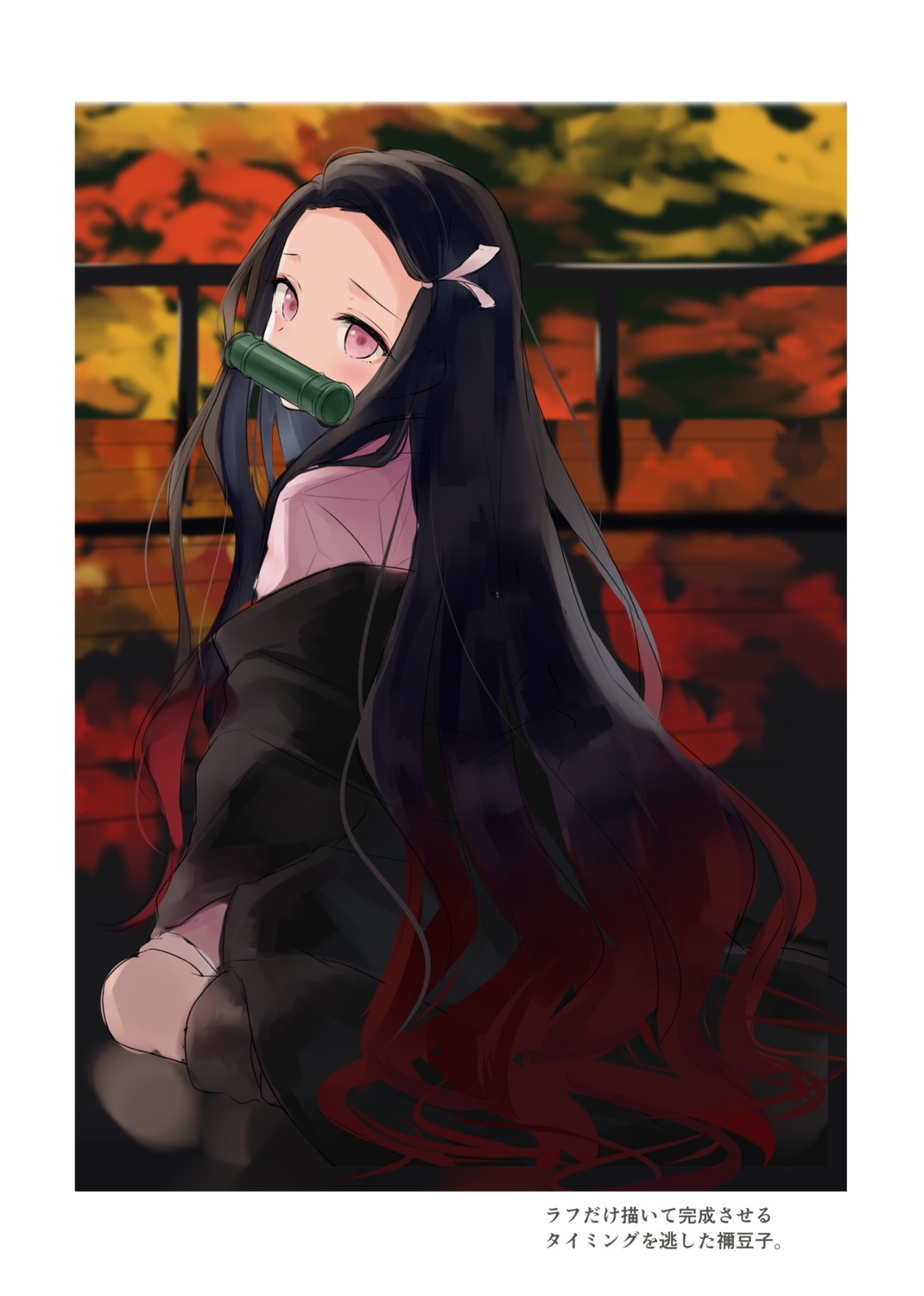 azuuru, ciel_arc, kamado_nezuko, kimetsu_no_yaiba, sketch