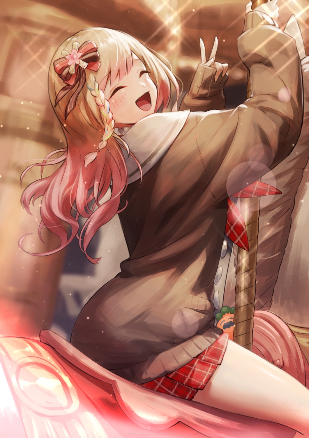 hololive, momosuzu_nene, nemoto_yuuma, seifuku, sweater