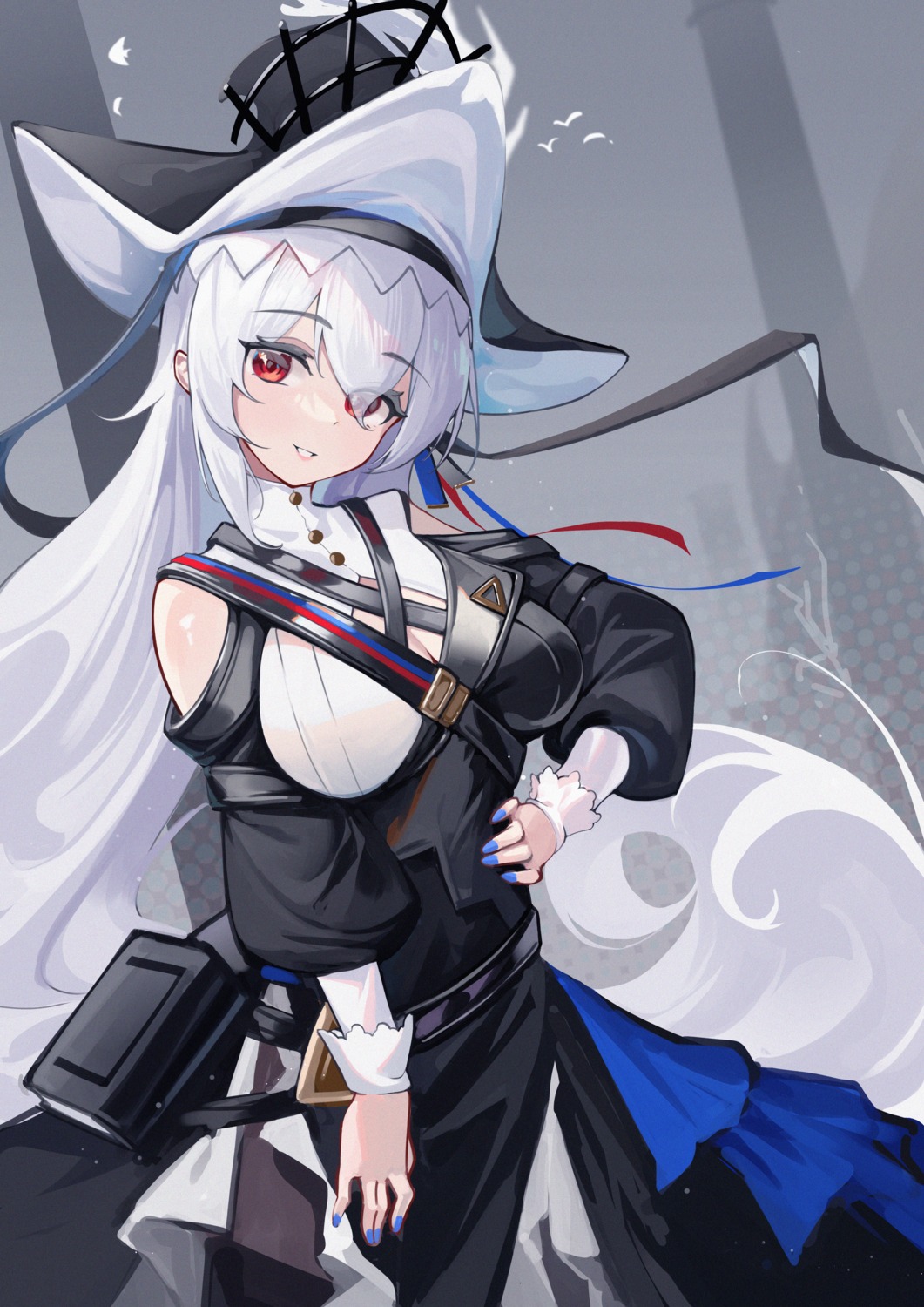 arknights, cleavage, dress, komi_(komiking), specter_(arknights), witch