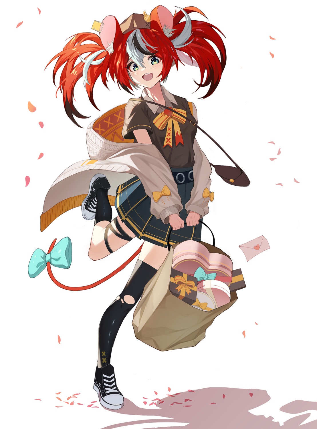 animal_ears, garter, hakos_baelz, hololive, hololive_english, josal, tail, thighhighs