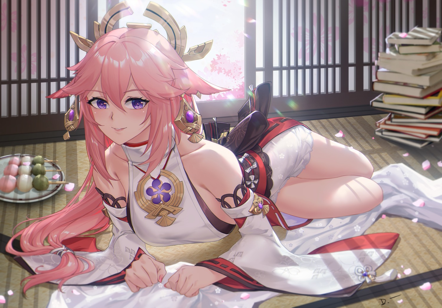 animal_ears, genshin_impact, japanese_clothes, kitsune, linreplica, yae_miko