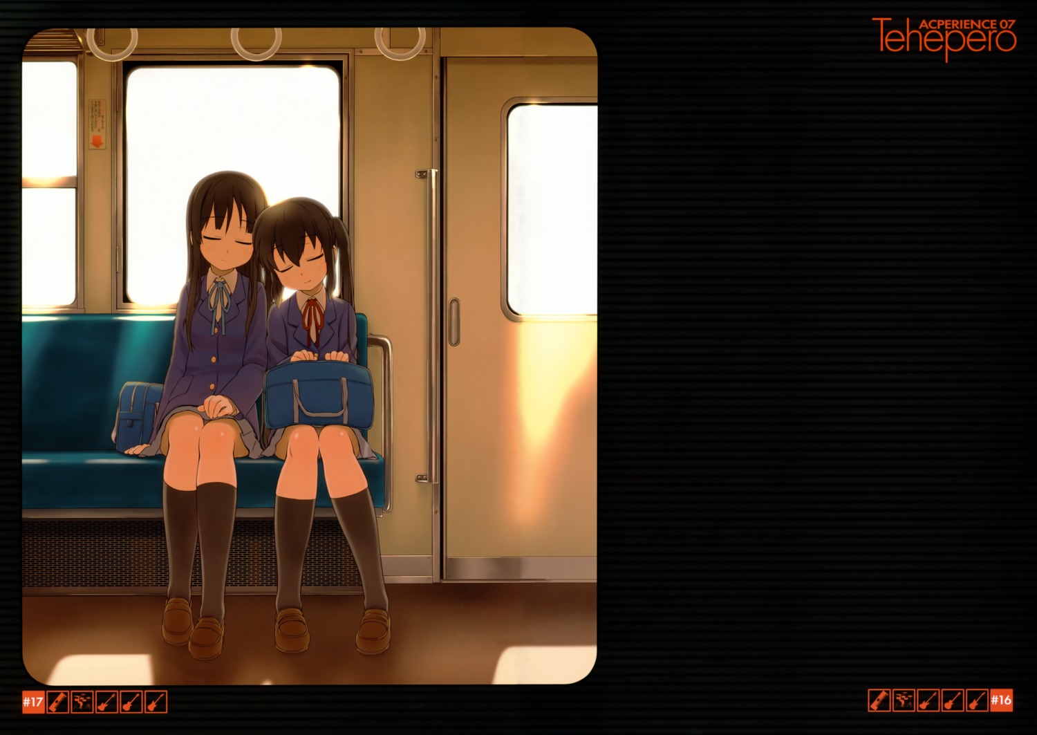 akiyama_mio, bakutendou, bakutendou_(circle), k-on!, nakano_azusa, seifuku