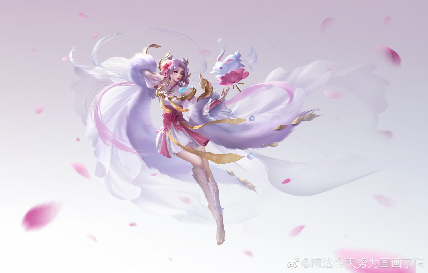 asian_clothes, chang_e, honor_of_kings, wang_yuda, watermark