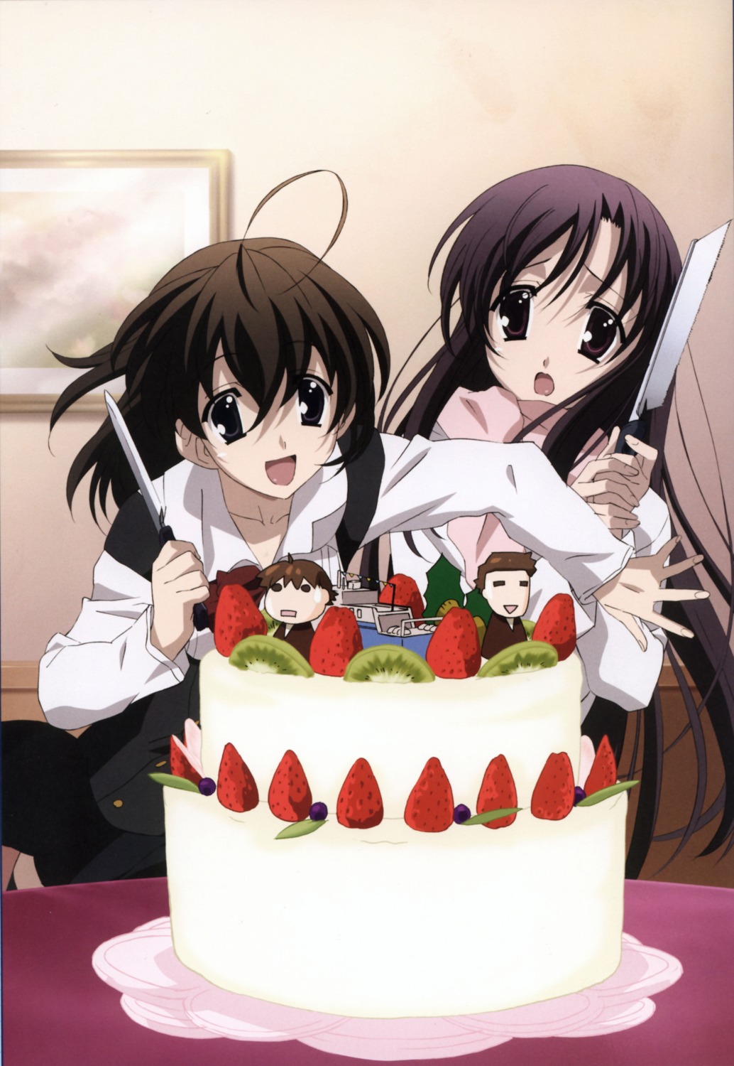 chibi, gotou_junji, itou_makoto, katsura_kotonoha, saionji_sekai, sawanaga_taisuke, school_days, seifuku