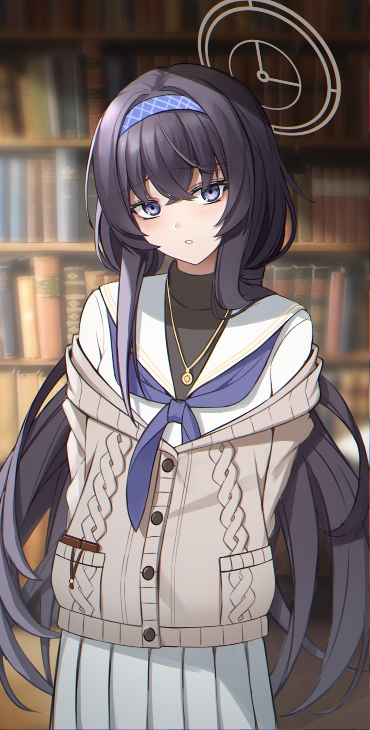 blue_archive, halo, keystone, kozeki_ui, seifuku, sweater