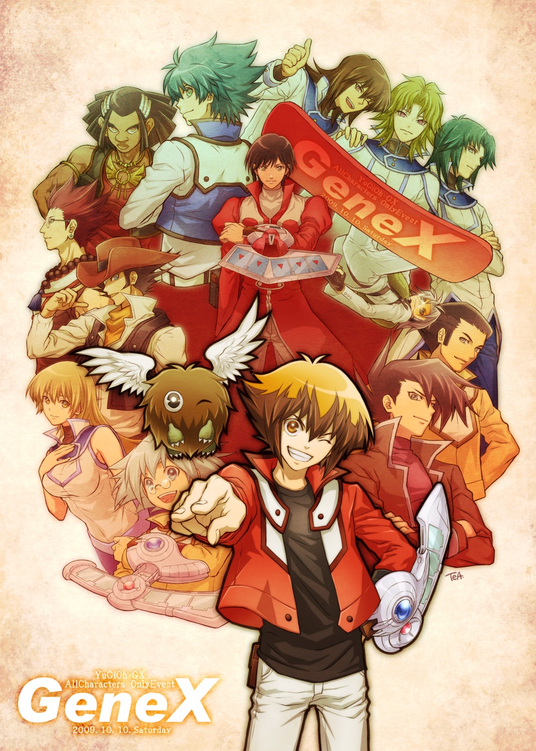 edo_phoenix, fujiwara_yuusuke, hibiki_koyo, johan_andersen, kuriboh, manjoume_jun, marufuji_ryo, marufuji_sho, megane, misawa_daichi, seifuku, tea_(retroz), tenjouin_asuka, tenjouin_fubuki, yubel, yugioh, yugioh_gx, yuki_judai